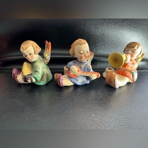 Antique Goebel Hummel Joyous News Candleholder Figurines